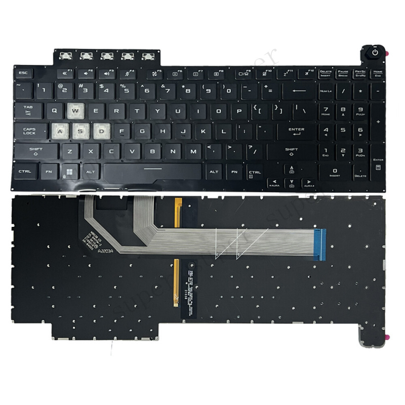 Keyboard Gaming Black - S++ ブラック US バックライト付きキーボード ASUS TUF