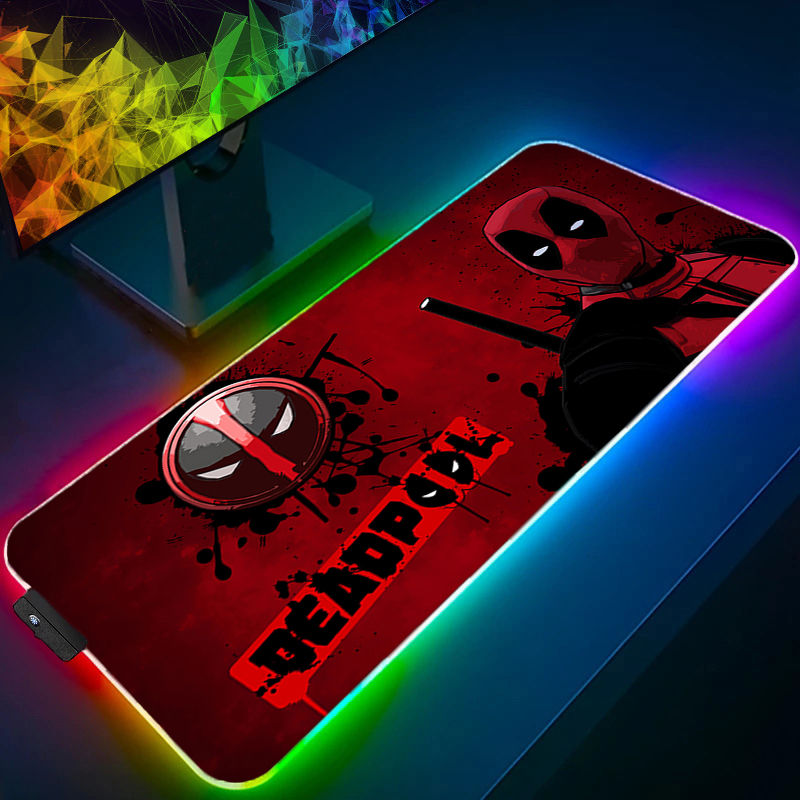Gaming Keyboard Nearby - LED マウスパッドゲーミングバックライトロックエッジアニメアクセサリー RGB マウスパッドゲーマー PC コンプリートコンピュータ