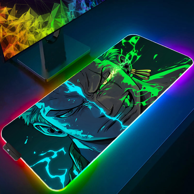 Gaming Keyboard Nearby - ワンピースゾロマウスパッド RGB ゲームアクセサリー Gabinete ゲーマー PC