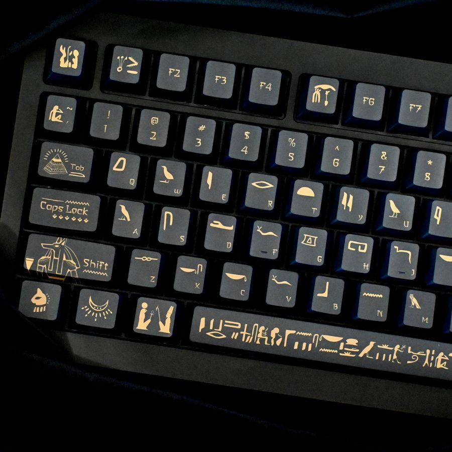 Keyboard Gaming Black - Toooh-メカニカルゲーミングキーボード,キーボードキャップ,pbt素材,チェリープロファイル,ブラック,ゴールドカラー,昇華,ansiレイアウト,142キー