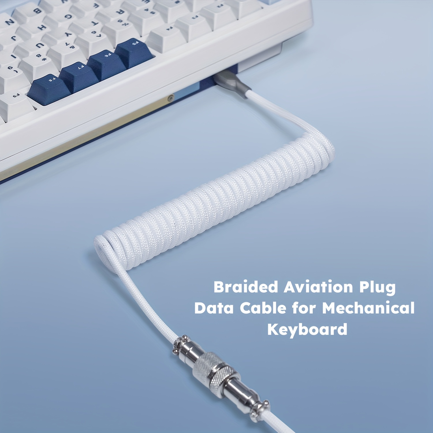 Gaming Keyboard Types - メカニカルキーボードコイル状ケーブルワイヤータイプ C USB ポートパイロットコイル状ケーブルデスクトップコンピュータゲーミングキーボードアクセサリー 1.5 メートル