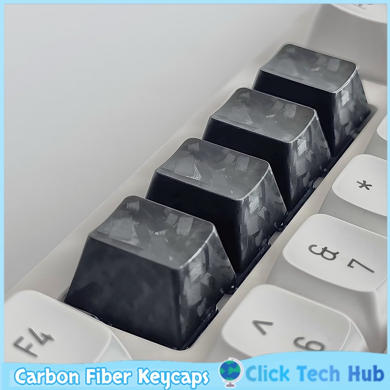 Keyboard Gaming Black - ブラックカーボンファイバーキーキャップ 1 個 Esc Wasd Asdw