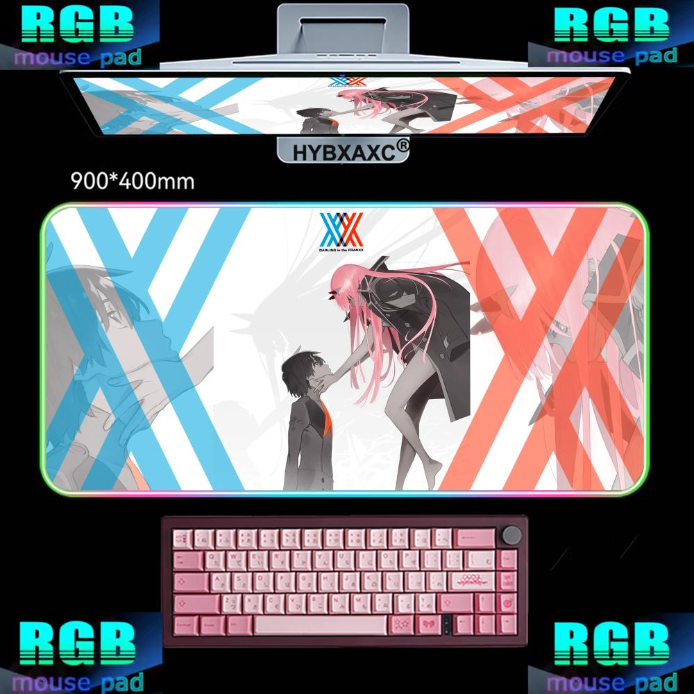 Gaming Keyboard No Rgb - RGB LED かわいいゼロツーガールマウスパッド新しい大型ゲーマー滑り止めキーボードカーペットダーリン・イン・ザ・フランキスラバーソフトコンピュータデスクマット