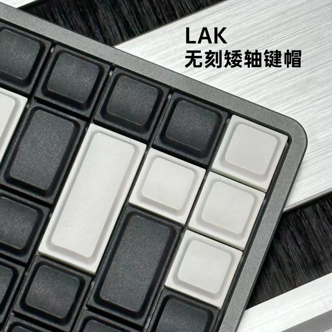 Keyboard Gaming Black - LAK ロープロファイルキーキャップセット Costom No Carving ブラックホワイト