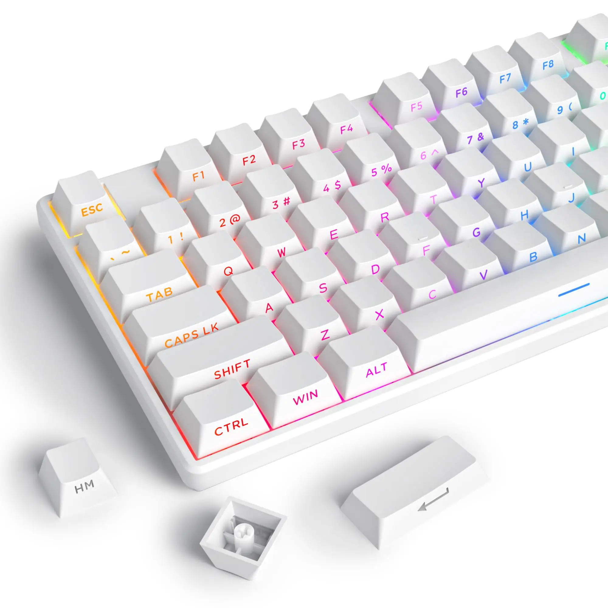 134 キーダブルショット PBT キーキャップカスタム白黒 - Keyboard Gaming Black のレビューと価格