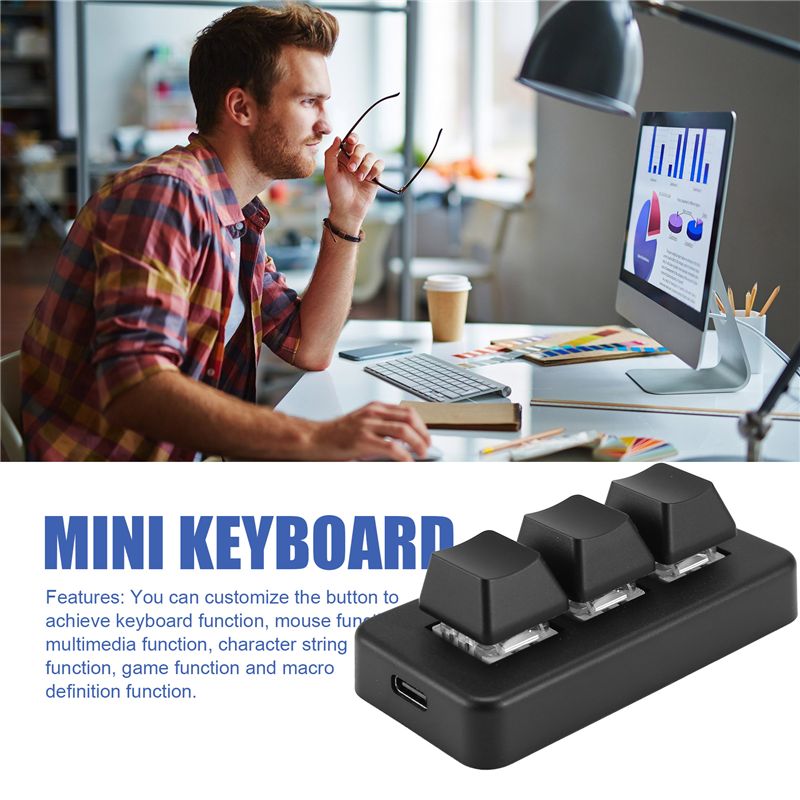 MK321 プログラマブルマクロミニキーボード 3 モードメ - Gaming Keyboard Mini のレビューと価格