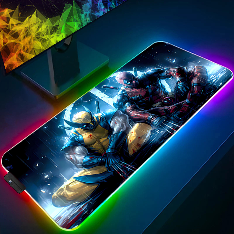 LED マウスパッドゲーミングバックライトロックエッジアニメ - Gaming Keyboard Nearby のレビューと価格