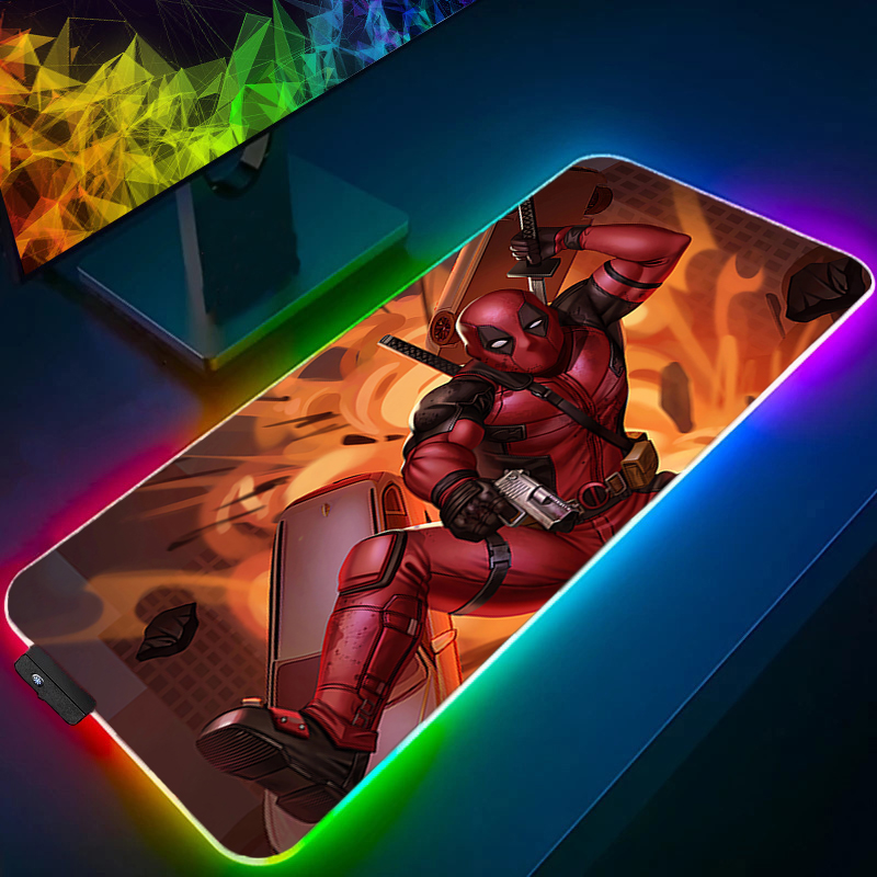 LED マウスパッドゲーミングバックライトロックエッジアニメ - Gaming Keyboard Nearby のレビューと価格