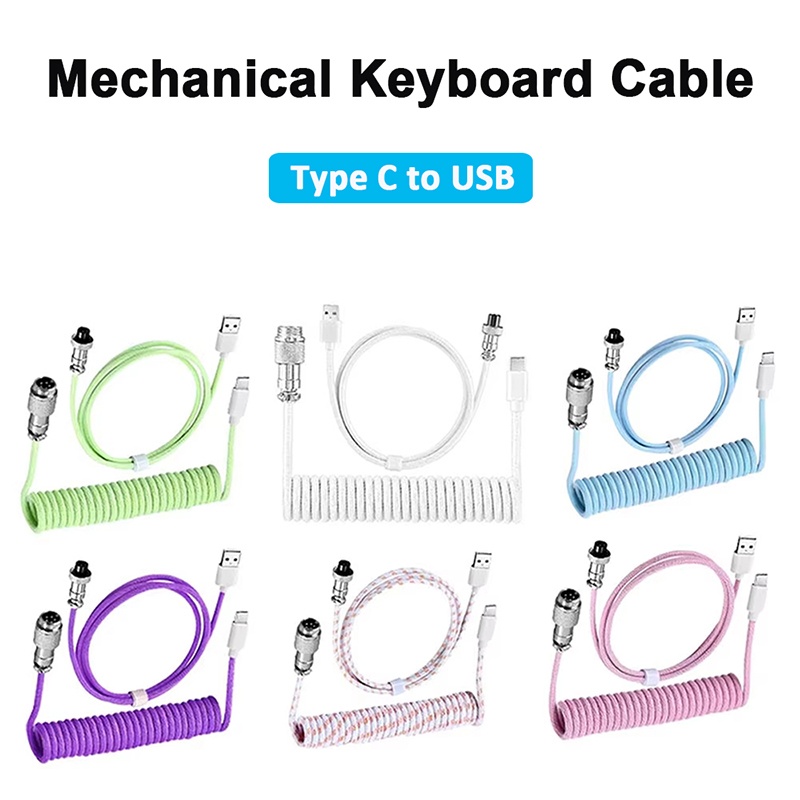 メカニカルキーボードコイル状ケーブルアビエーターケーブルタイ - Gaming Keyboard Types のレビューと価格
