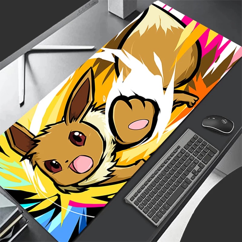 P-ポケモン イーブイ アニメ ゲーミングマウスパッド、拡張 - Gaming Keyboard Nearby のレビューと価格
