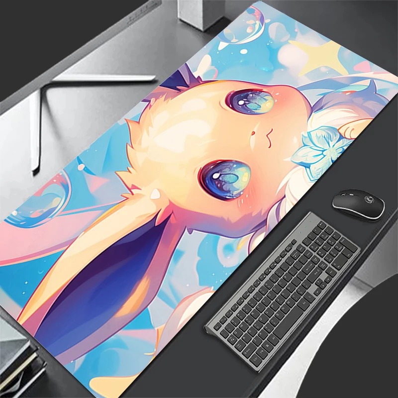 P-ポケモン イーブイ アニメ ゲーミングマウスパッド、拡張 - Gaming Keyboard Nearby のレビューと価格