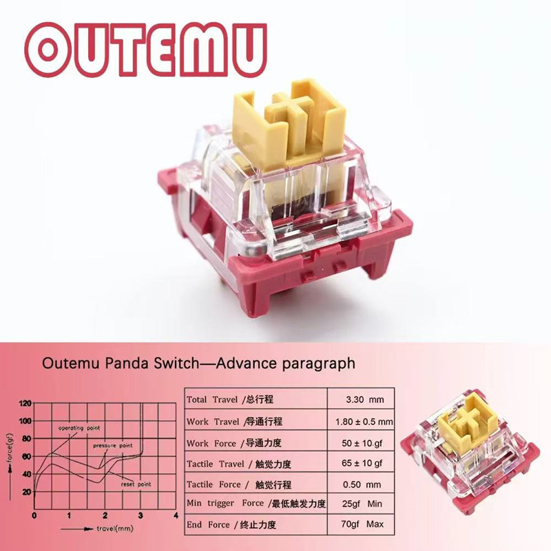 Outemu Panda スイッチ 45g アドバンス タク - Gaming Keyboard No Rgb のレビューと価格