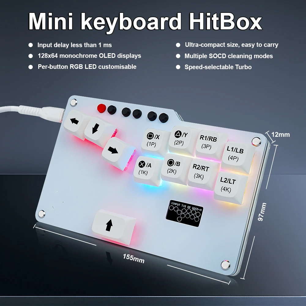 Hitbox-ミニフィガースティックポケットキーボード、gp - Gaming Keyboard No Rgb のレビューと価格