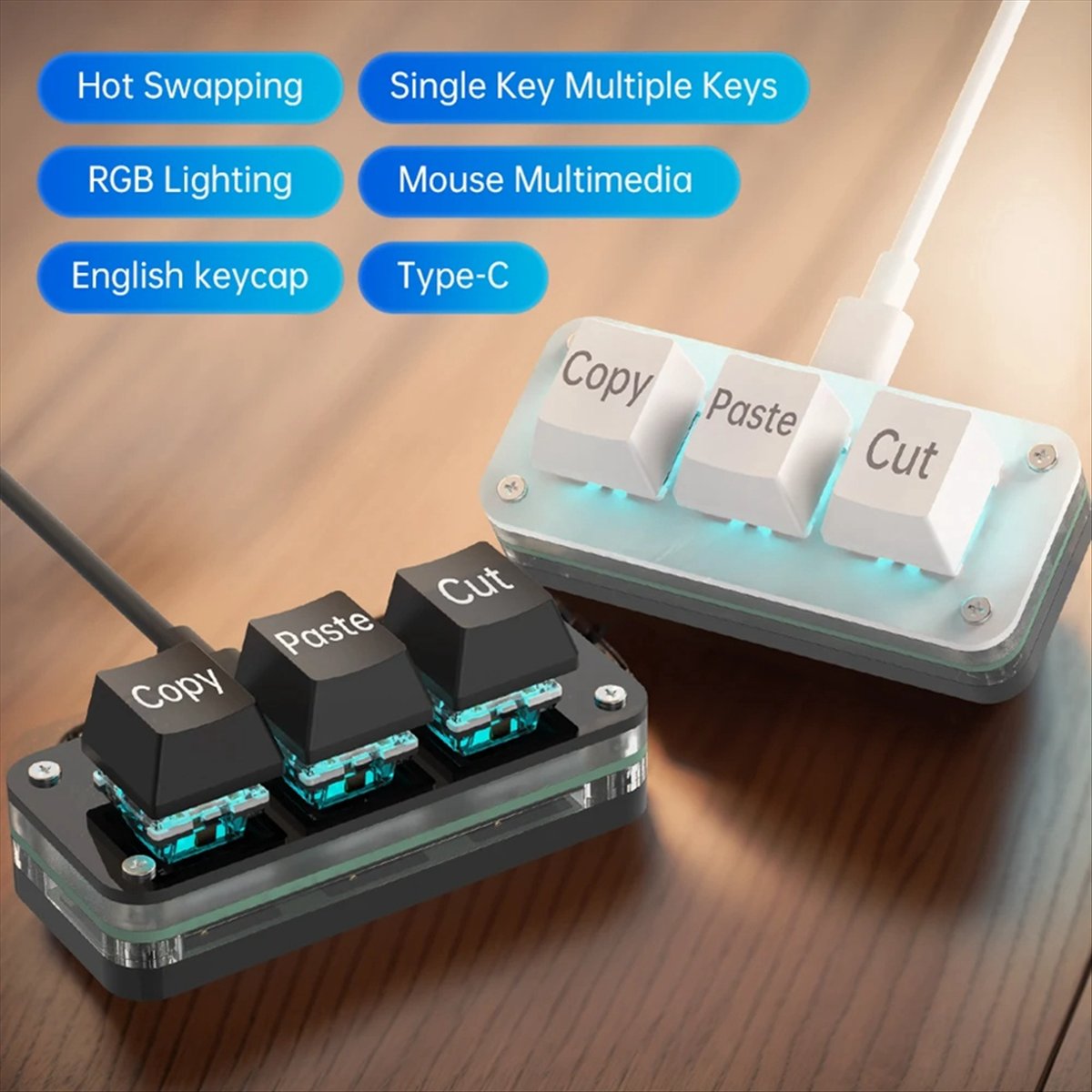 doyou 3 キー マクロ プログラミング ミニ キーボー - Keyboard Gaming Black のレビューと価格