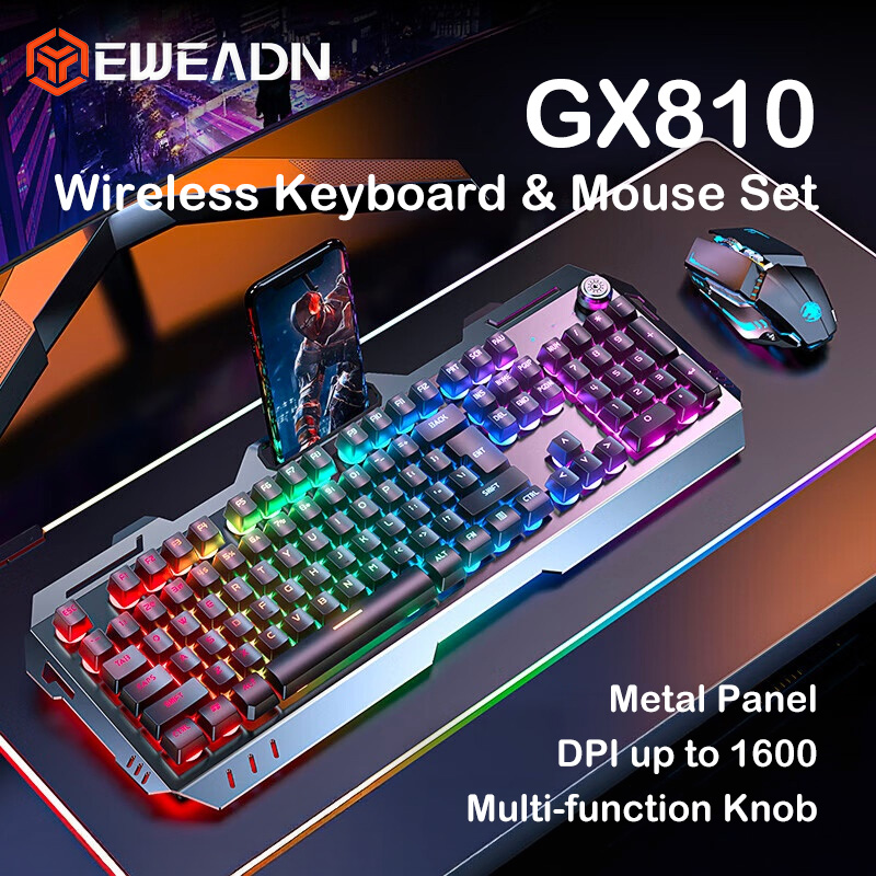 EWEADN GX810 ワイヤレス キーボード マウス コ - Gaming Keyboard Mouse And Headset Combo のレビューと価格