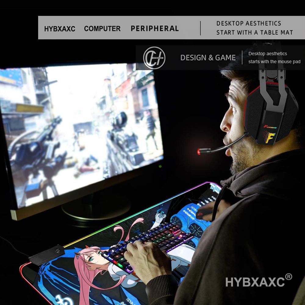 RGB LED かわいいゼロツーガールマウスパッド新しい大型 - Gaming Keyboard No Rgb のレビューと価格