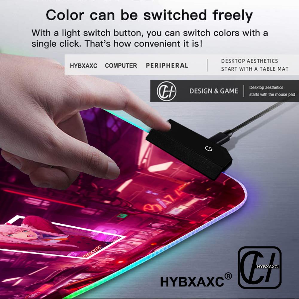 RGB LED かわいいゼロツーガールマウスパッド新しい大型 - Gaming Keyboard No Rgb のレビューと価格