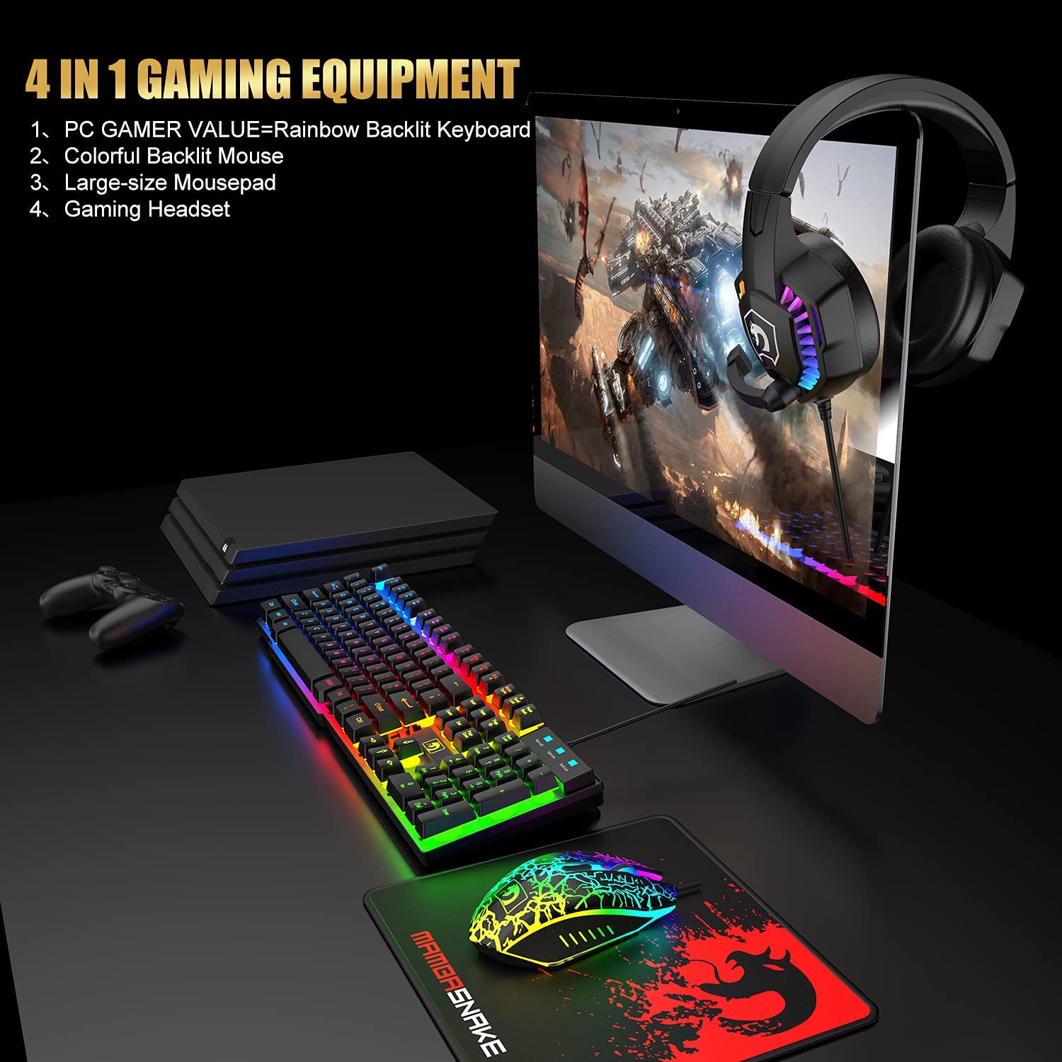 MAMBASNAKE X ZIYOULANG T11 UKレ - Gaming Keyboard Mouse And Headset Combo のレビューと価格