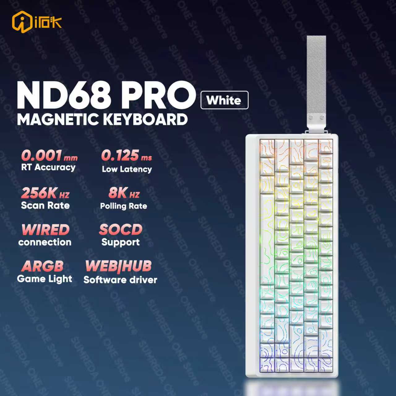 IROK ND68 Pro ゲーミングメカニカルキーボード  - Gaming Keyboard Hall Effect Switches のレビューと価格